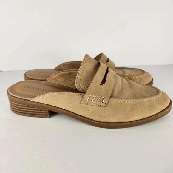 Cynthia Rowley Women's Classy Tan Slip-On Suede Loafers Size 8.5M - Picture 4 of 6